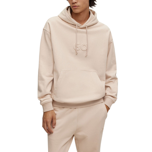 Fashion Embossed Solid Winter Hoodies for Men Custom 100% Cotton Regular Fit Fleece Pocket Customizable Hoodie - Product Image 1