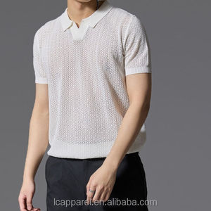 Luxury <b>Classic</b> Men Polo Shirt Tailored Design Premium Cotton Wrinkle Resistant Stylish Business Casual Clothing OEM - Product Image 2