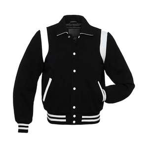 OEM al por mayor de encargo de los hombres de la calle de estilo Letterman Universidad de béisbol Varsity chaquetas de pie de la cadena de chenilla parche bordado - Product Image 4