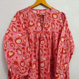 Hermosa colección de vestidos largos para mujer, suave algodón indio, silueta suelta, estampado Floral Natural, cubierta de Bikini para playa, vestido de verano - Product Image 1