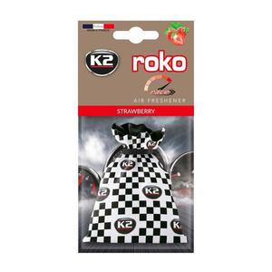 Ambientador y Aromaterapia para Auto K2 DEO ROKO RACE STRAWBERRY, 25g en Sobres - Product Image 1