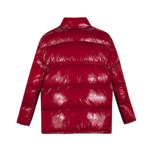 Chaqueta de Plumón Roja Personalizada Premium para Hombre, Invierno 2025, Ligera, Deportiva, Cortavientos, Impermeable, con Cuello Alto, Ecológica - Product Image 5