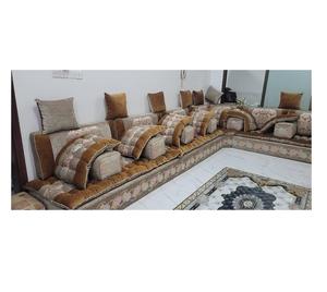 Diseño interior árabe Majlis, diseño clásico moderno, elegante conjunto de sala de estar, asientos de esquina de lujo, diseño que ahorra espacio - Product Image 1