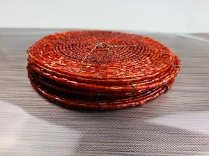 Sous-verres perlés faits à la main-Sous-verres Boho Drink avec support en polyester (4x4 pouces) - Product Image 2