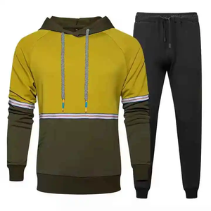 Chándal con forro interior suave para ropa de invierno Chándal con capucha y pantalones de chándal de pierna recta - Product Image 1