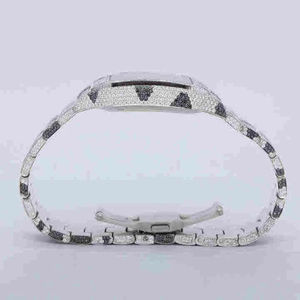 Montre automatique de luxe pour homme, boîtier en acier inoxydable 41 mm, mouvement automatique, diamants Moissanite de haute qualité, entièrement sertie - Product Image 2