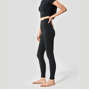 Women's High Waist Legging Comfortable Soft Stretch Knitted Fabric Full-Length Seamed Legging - Product Image 4
