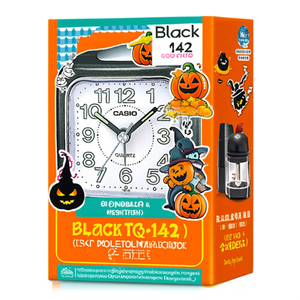 Black TQ 142 1EF Digital <b>Alarm</b> Clock Classic Vintage Retro Modern Design for Kids' Desktop for Halloween Decor - Product Image 2