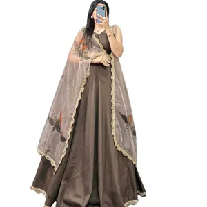 Свадебная одежда, дизайнерская женская одежда chanderens Lehnga Choli с тяжелой вышивкой, работа оптом
