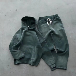 Chándal con Capucha para Hombre, Diseño Sólido, Invierno, Personalizable con Logotipo, 100% Algodón, Transpirable, Ropa Urbana - Product Image 2