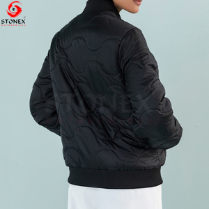 Chaqueta Acolchada de Alta Calidad para Mujer, Transpirable, Impermeable, Personalizada, Material de Algodón, Forro de Nailon, Tejido de Punto - Product Image 5