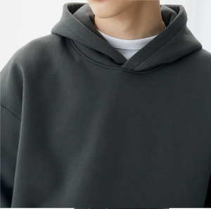 2025 venta al por mayor 420gsm 100% algodón personalizado de gran tamaño Drop Shoulder Lined Hoodie Heavyweight Knitted Fleece para la temporada de otoño - Product Image 6