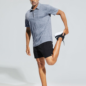 เสื้อยืดผู้ชายแบบแห้งเร็ว พิมพ์โลโก้ได้ตามต้องการ ระบายอากาศได้ดี แขนสั้น ดีไซน์ลำลอง น้ำหนักเบา ลายเรียบ สำหรับกิจกรรมกลางแจ้ง - Product Image 5