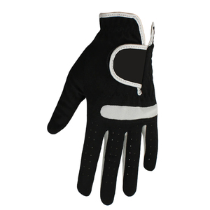 Best Selling Premium Cabretta Genuine <b>Leather</b> Golf <b>Gloves</b> <b>Black</b> Microfiber Right Handed Hook and Loop Closure for <b>Men</b> Women 2026 - Product Image 1