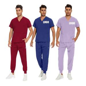 Bestex Personalizar Médico Scrubs Hombre Enfermería Jogger Enfermera Hospital Uniforme Hombres Top Scrub Traje Scrubs Uniformes Conjuntos de moda - Product Image 5