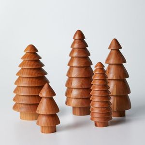 DESSOUS DE L'ARBRE DE NOËL DÉCORATION ÉCOLOGIQUE CADEAU FAIT À LA MAIN Arbre en bois ornemental Fabriqué en cerisier un arbre pour toute saison - Product Image 1