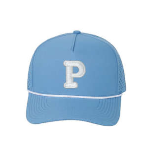 Casquette de golf à 5 panneaux de haute qualité, imperméable, respirante, avec logo brodé personnalisé découpé au laser, design perforé en corde, pour le sport - Product Image 1