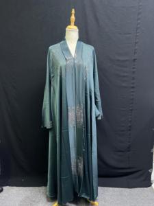 Abaya Vintage Estilo Dubái Más Vendida para Mujer, Tradicional Islámica, Manga Larga, Dobladillo Acampanado, Largo MAXI, Poliéster Ligero - Product Image 4
