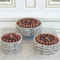 Plateau de service en nacre, nouveau design, vente chaude du Ramadan, taille et forme personnalisables, pour la maison et la restauration, en provenance du Vietnam