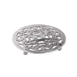 Accessoires de cuisine en aluminium coulé à la main Comptoir de maison Salle à manger Dessous de plat résistant à la chaleur avec finition noire - Product Image 6