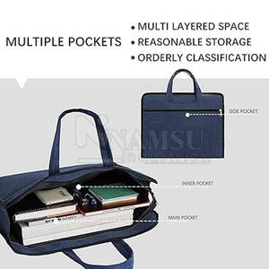 Maletín de cuero grande personalizado, nuevo diseño, bolso impermeable Unisex para documentos de viaje, logotipo personalizado, maletín de cuero grande, Nuevo - Product Image 3