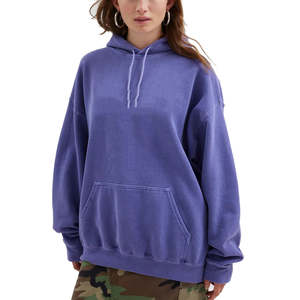 Pull à capuche en coton surdimensionné unisexe, sweat-shirt décontracté à épaules tombantes, streetwear lourd personnalisé pour l'hiver - Product Image 5