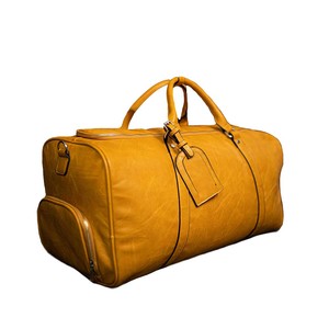 Sac de sport de luxe en cuir véritable matelassé Weekender personnalisé grand sac de sport avec marque privée - Product Image 4