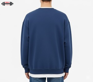 Sweat-shirt oversize à col en V pour femme, streetwear d'hiver, manches longues, en molleton de coton, vêtements de fitness de haute qualité - Product Image 2