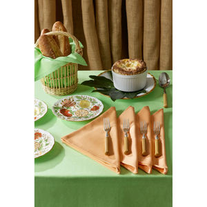 Juego de cubiertos de acero inoxidable con acabado Premium con mango de hueso de cabeza de madera, perfecto para cenas elegantes y bodas - Product Image 4