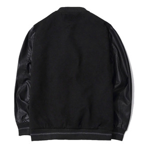 Chaqueta universitaria Letterman de color sólido para hombre, chaqueta universitaria Letterman bordada de chenilla personalizada para hombre - Product Image 2