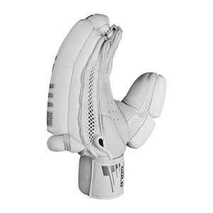 Guantes de Bateo para Cricket Gold Dragon para Zurdos, Blancos/Plateados - Product Image 3