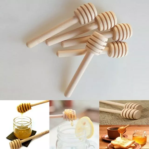 Louche à miel en bois-Agitateur en spirale pour la bruine de miel, ustensile en bois naturel pour les délices sucrés - Product Image 4