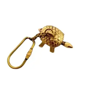 handcrafted antique Tortoise Keychain for Gifting Nautical Ornament Pure brass turtle Statue key Hanging supplier