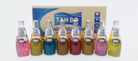 Groothandel 290ml glazen fles Tan Do merk/OEM geaccepteerd concurrerende prijs natuurlijke basilicumzaad puree watermeloen smaak HACCP