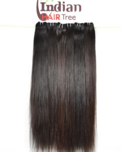 ผมแท้ 100% อินเดีย เรมี่ เวอร์จิ้น แบบเป็นมัด ต่อผมตรง ไม่ผ่านการแปรรูป เรียงเกล็ดผมอย่างเป็นธรรมชาติ สีดำธรรมชาติ สำหรับต่อผม ขาย - Product Image 1