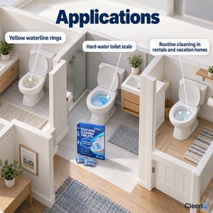 Pastiglie Effervescenti per la Pulizia del WC, 12 Pezzi, per Rimuovere Calcare e Anelli di Acqua, OEM all'Ingrosso - Product Image 3