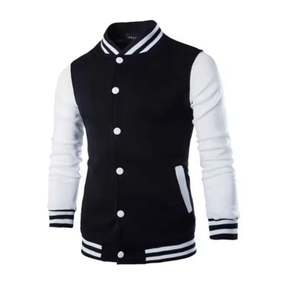 Vestes d'université de grande taille pour hommes vestes d'université vierges en gros veste d'université pour hommes avec logo personnalisé veste d'université pour hommes avec lettre simple - Product Image 5