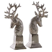 Serre-livres réglables en aluminium, motif lapin antique, style Art Déco, lot de 2, sculpture décorative unique pour bibliothèque, idéal pour la rentrée scolaire