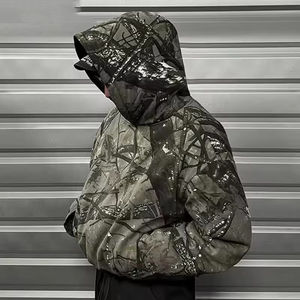 Sweat à capuche vintage personnalisé 2026 pour homme, coupe régulière, épais, pour la chasse, unisexe, 100 % coton molletonné - Product Image 2