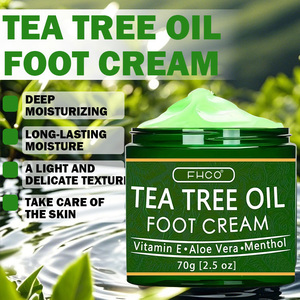 Crème pour les pieds à l'huile <span class=keywords><strong>d</strong></span>'arbre à thé naturelle avec vitamine E, aloe vera, menthol, exfoliante, élimination des peaux mortes, hydratante pour les pieds - Product Image 6