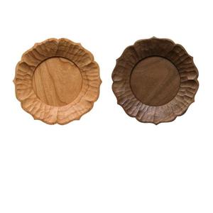 2024 tendance premium antique plateau de service en bois conception de forme de feuille forme personnalisée et taille disponible chez rana outre-mer inc - Product Image 3