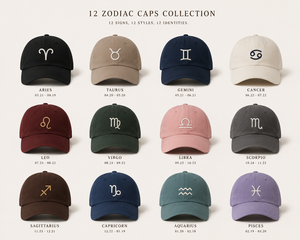 Cappello Regolabile con Logo Ricamato 3D Personalizzato, Design Originale Esclusivo, per Tutte le Stagioni, <span class=keywords><strong>12</strong></span> Segni Zodiacali, Cappelli alla Moda, Berretti da Baseball - Product Image 1