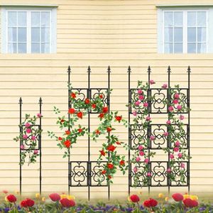 Treillis de jardin en métal écologique et robuste, support vertical pour optimiser la croissance des plantes, gain de place, entraînement extérieur efficace, nature - Product Image 4