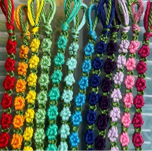 Customisable Knotted Flower <b>String</b> Friendship Colorful - <b>String</b> - Trendy - *CUSTOMIZABLE* - Product Image 1