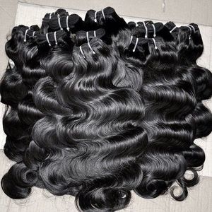 VQ <b>Hair's</b> Best Quality 100% Remy Human <b>Hair</b> Extensions <b>Body</b> Wavy Natural Wave Virgin Vietnamese Machine Double Weft for - Product Image 1