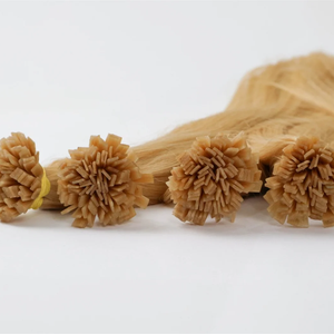 Venta al por mayor Virgin Color extensiones de cabello de punta plana Extensiones de cabello humano liso natural - Product Image 1