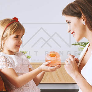 Portavelas de Sal del Himalaya 100% Pura Tallada a Mano, Lámpara de Sal de Alta Calidad Hecha a Medida - Product Image 2