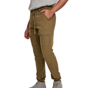 Mezcla de algodón Cargo Jogger pantalones para hombres con piernas cónicas puños elásticos y ropa de calle moderna - Product Image 3