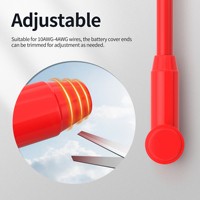 CCI10-25 Bornes de batterie en caoutchouc, capuchon de protection en caoutchouc, couvre-borne de batterie, couvre-câbles isolants pour fils de 10AWG à 4AWG