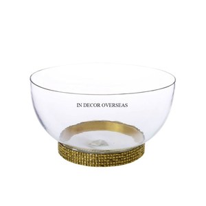 Bol de forme ovale à texture unique en métal plaqué or à l'aspect classique standard pour servir des fruits et des chocolats à bas prix - Product Image 6